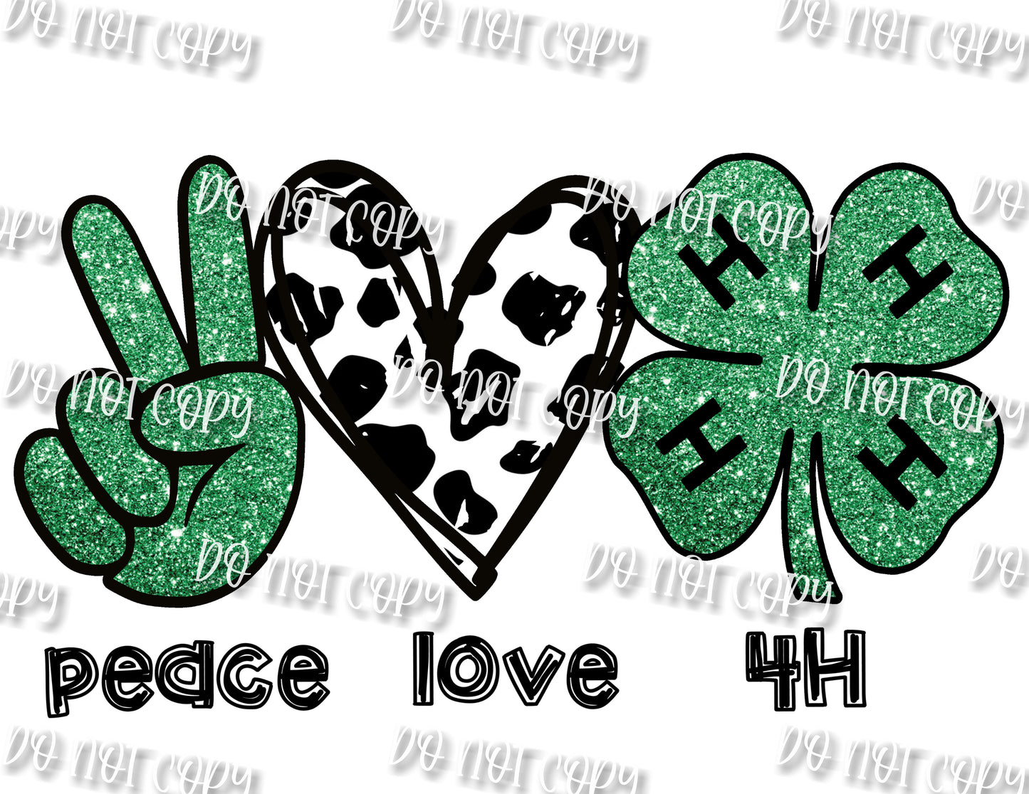Peace Love 4H Sublimation