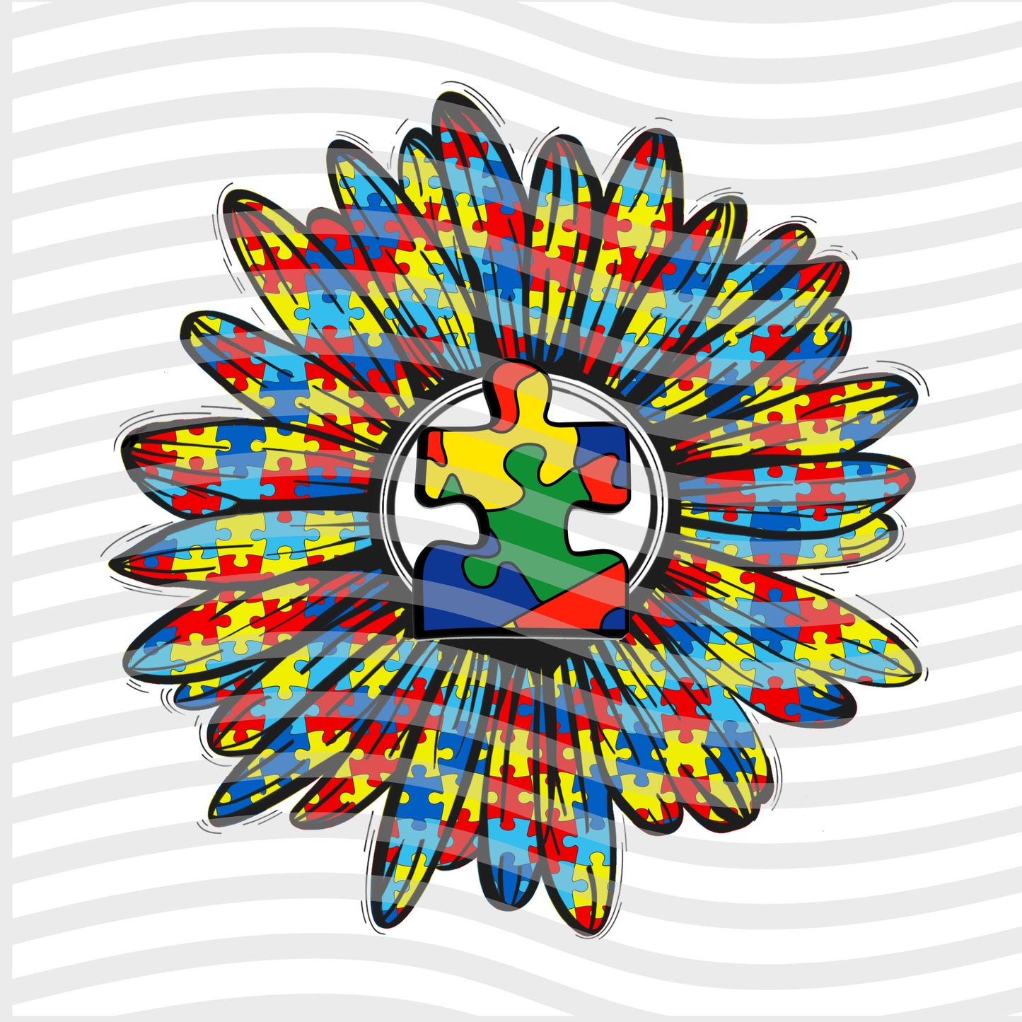 Austim Flower Sublimation