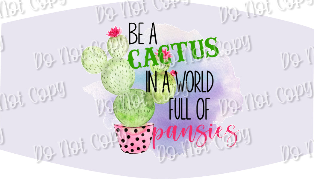 Be a Cactus face mask sub print (2 per page)