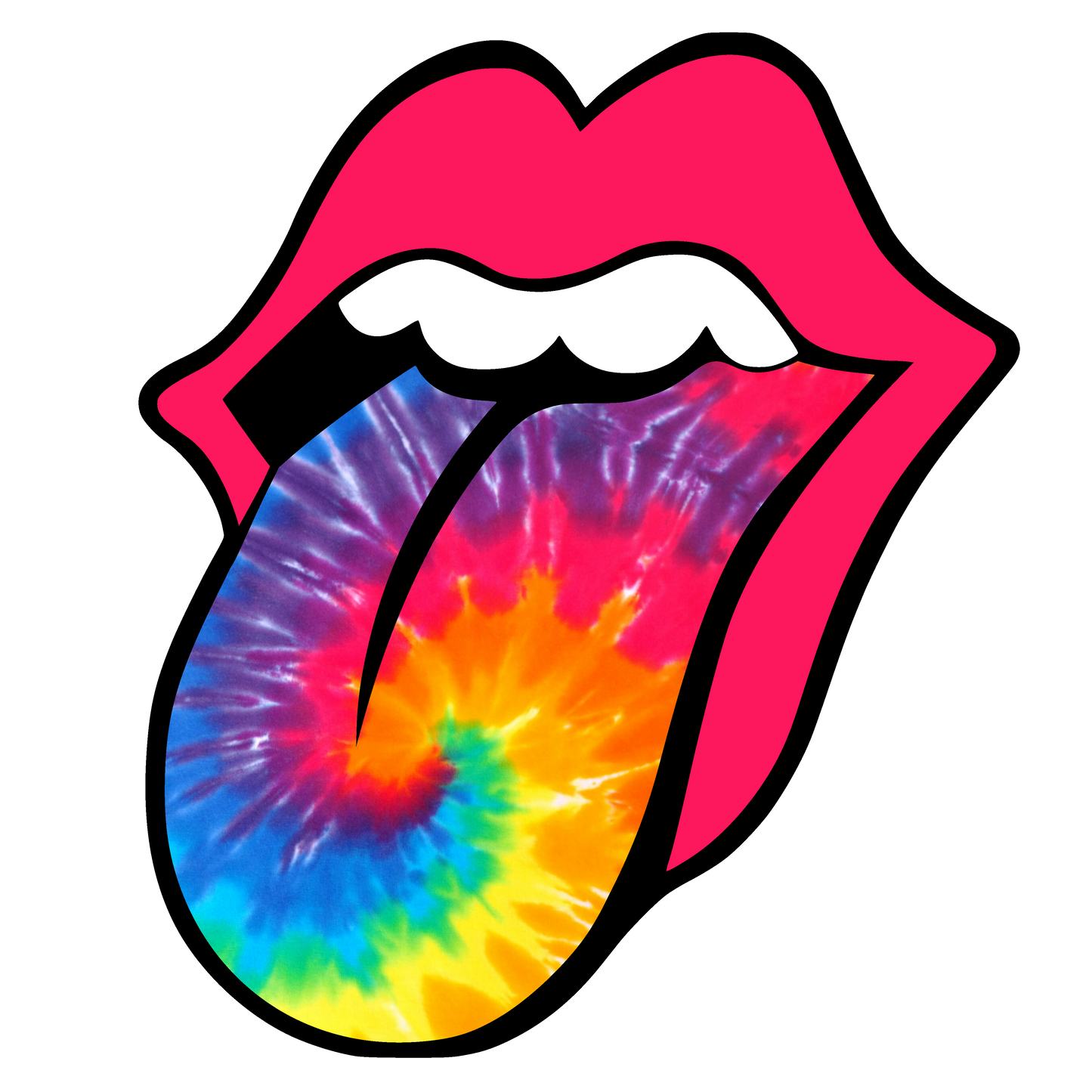 Kiss Tie Dye Red