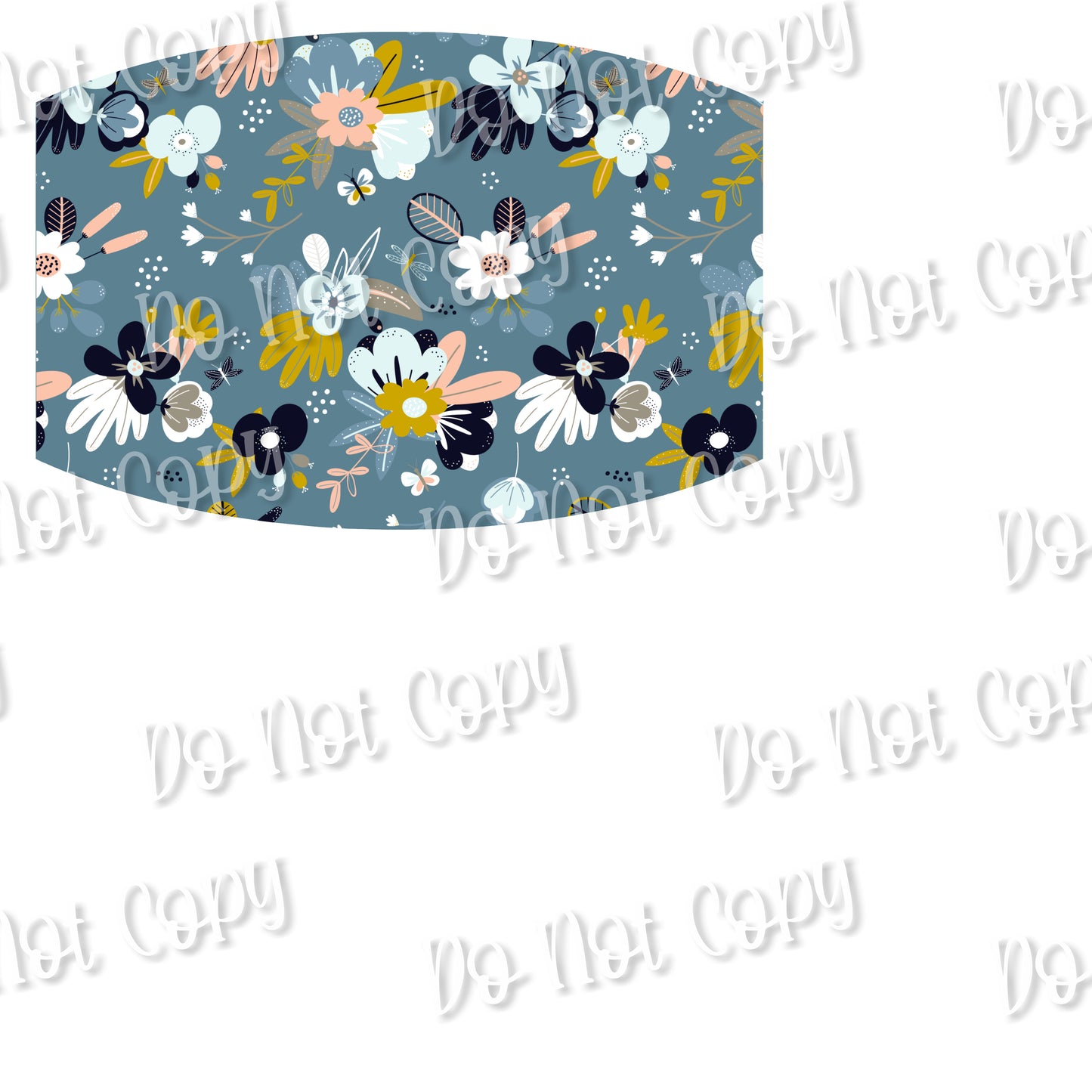 Navy/Mustard Flowers M03