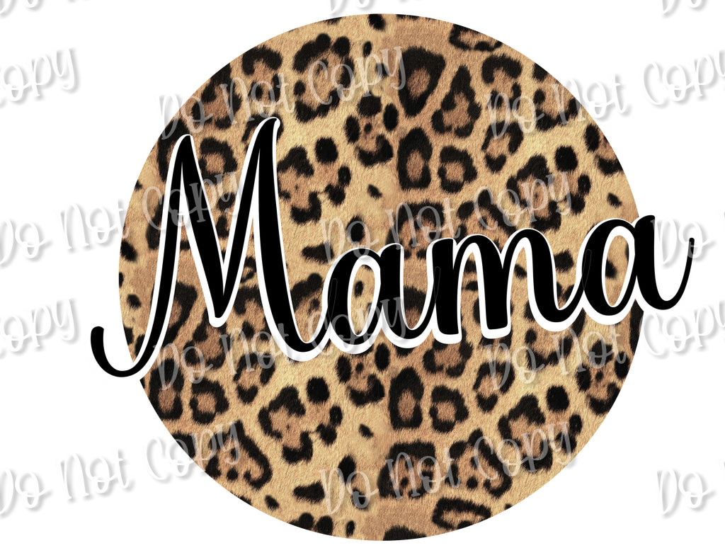 Mama Leopard Circle sublimation