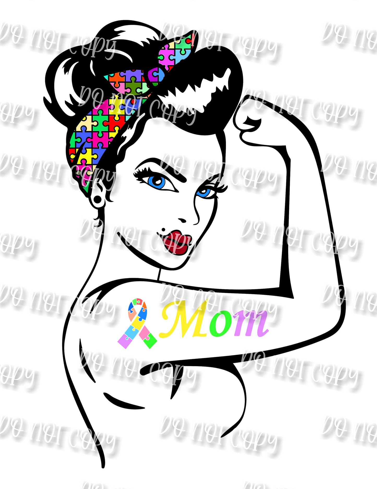 Rosie Autism Ribbon 03 Sublimation