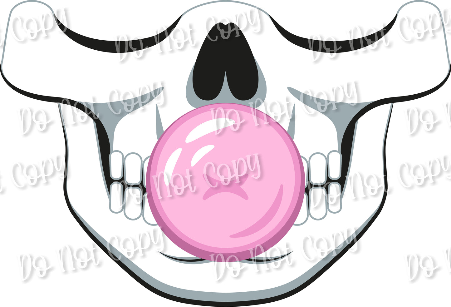 Skull Bubblegum Face Mask Sub Print