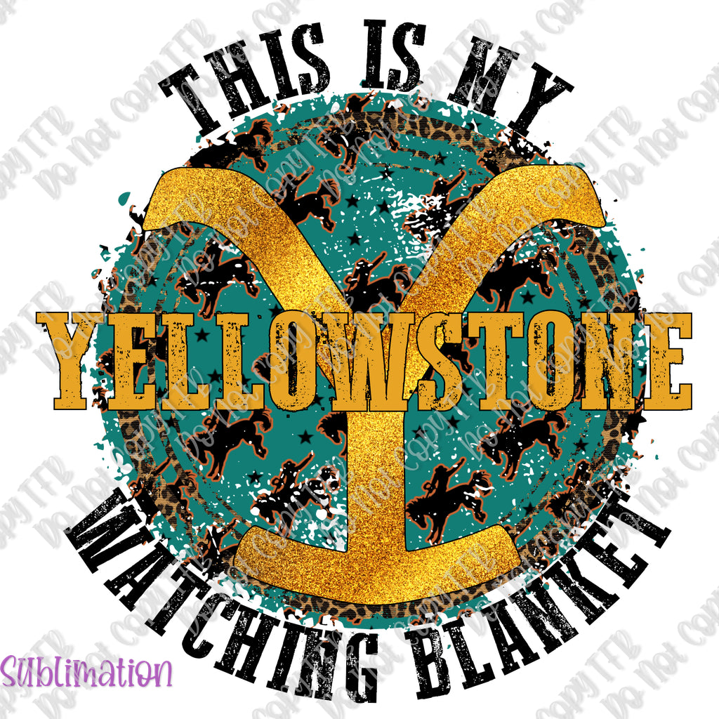 Yellowstone Watching Blanket Sublimation Funky Buffalo Designs