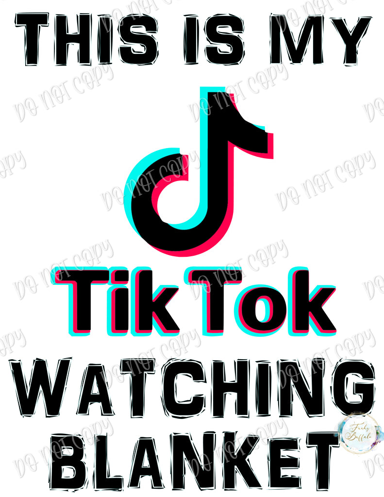 Tik Tok Watching Blanket Sublimation Funky Buffalo Designs