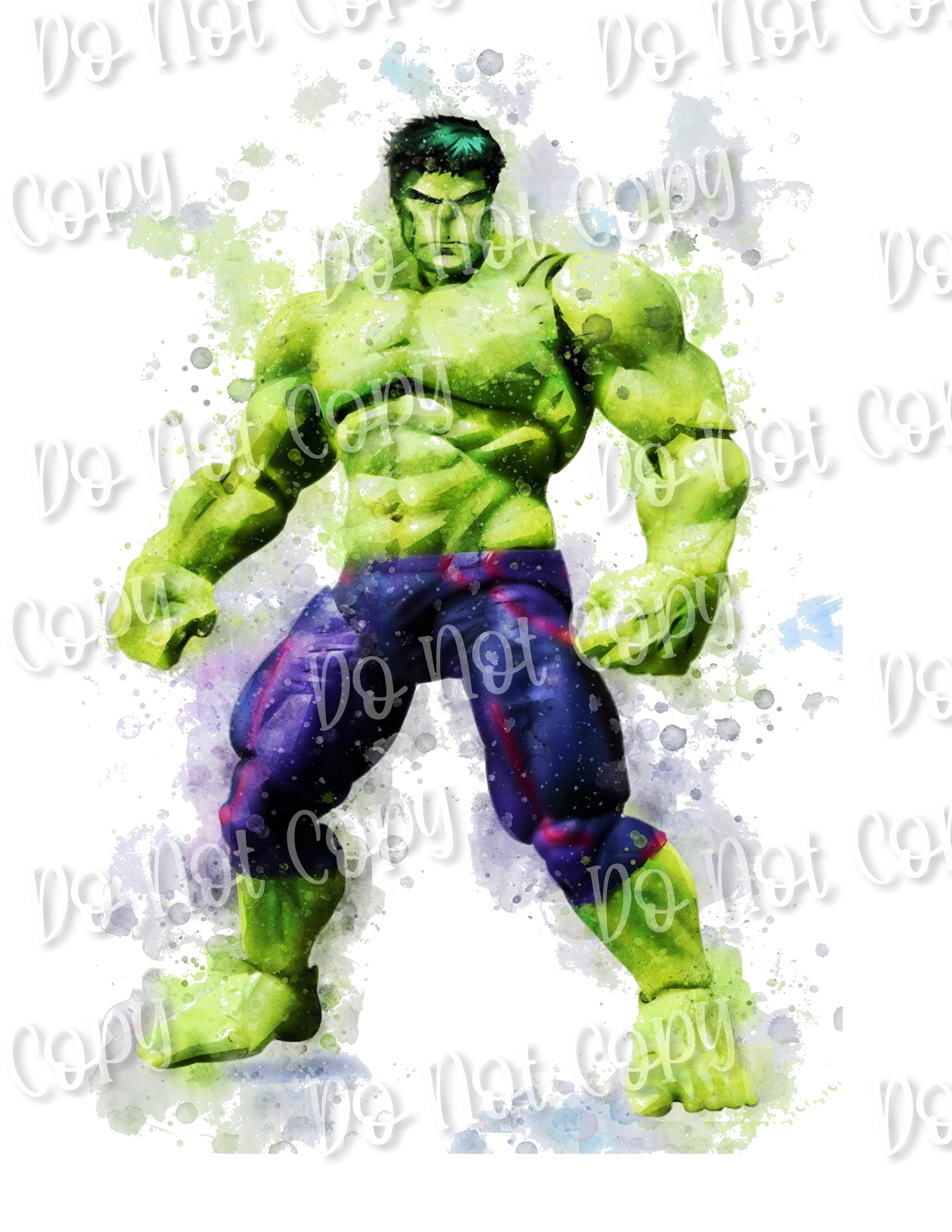 Hulk Smash Sublimation Printed Transfer 5X7