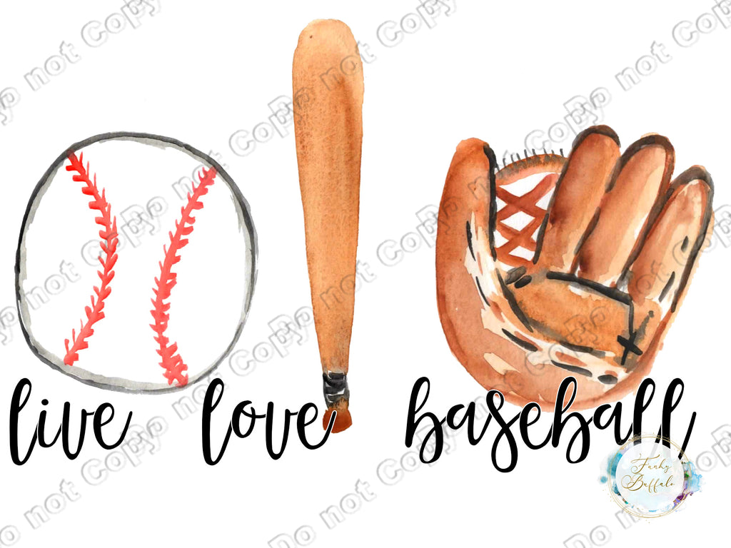 Live Love Baseball Sublimation – Funky Buffalo Designs