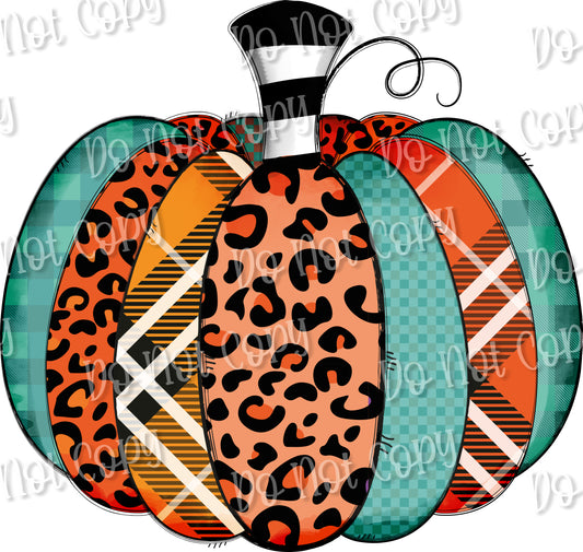 Plaid Leopard aqua Pumpkin
