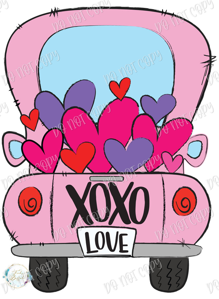 Valentines Truck Sublimation