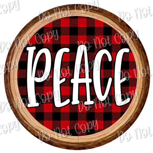 Buffalo Plaid Peace