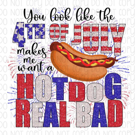 4th of July Hotdog Sublimation