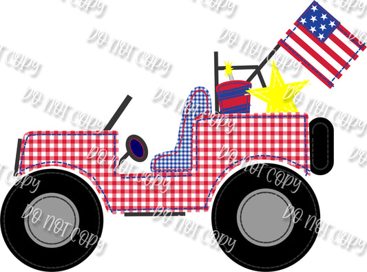 4th of July Jeep Sublimation