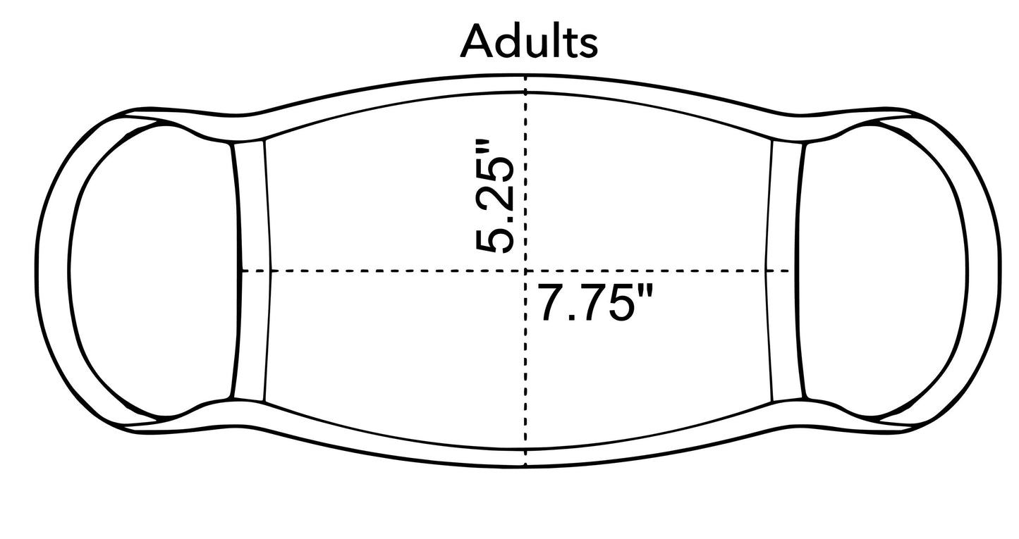 Sublimation Face Masks **Adult** 5.25"x7.75"
