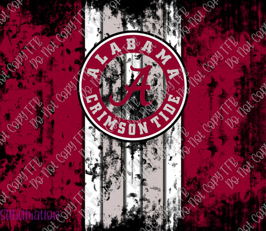 Alabama Crimson Tide 20oz Skinny Straight Sublimation