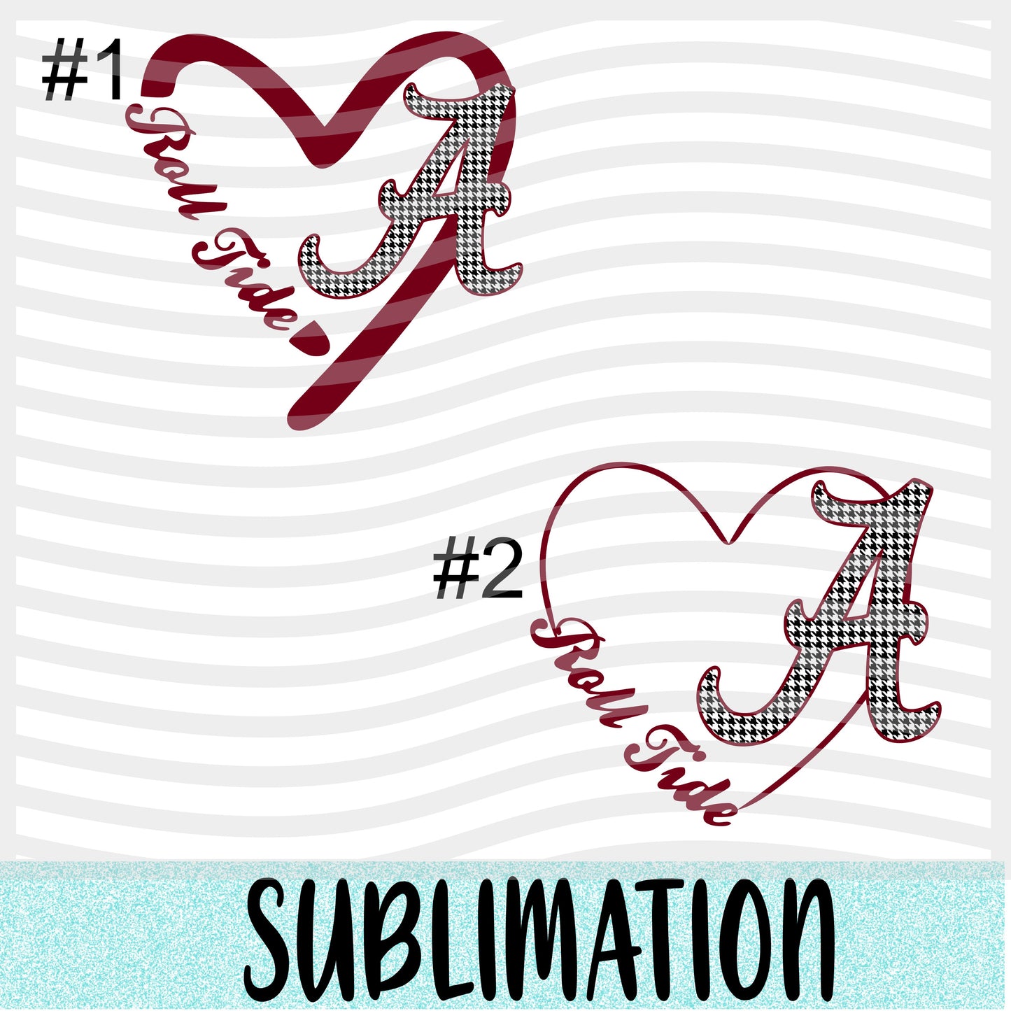 Alabama Hearts Sublimation