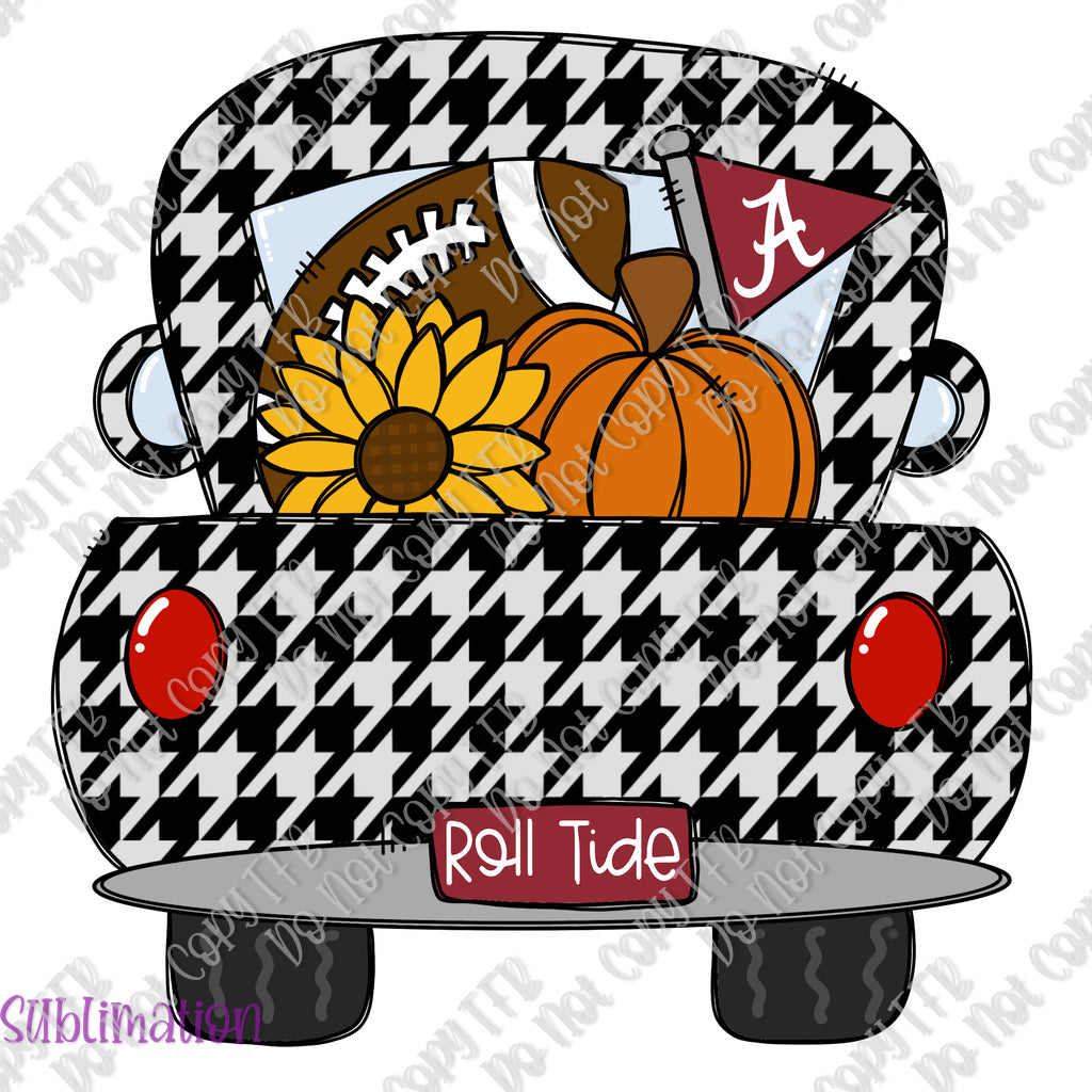 Alabama Houndstooth Truck Sublimation