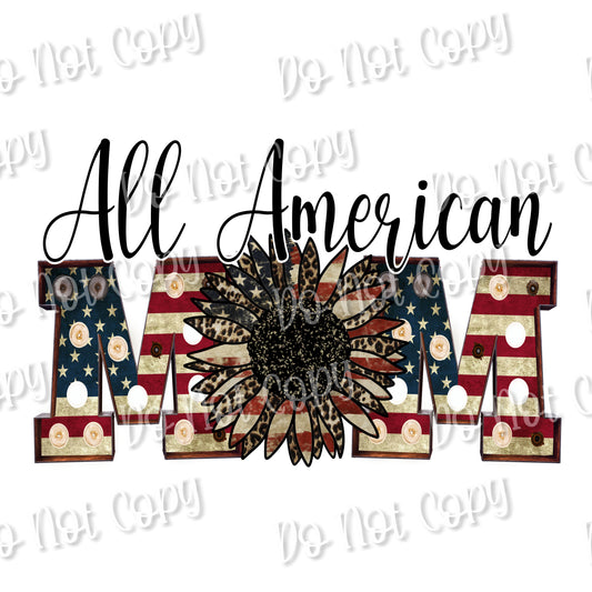 All American Mom Flower Sublimation
