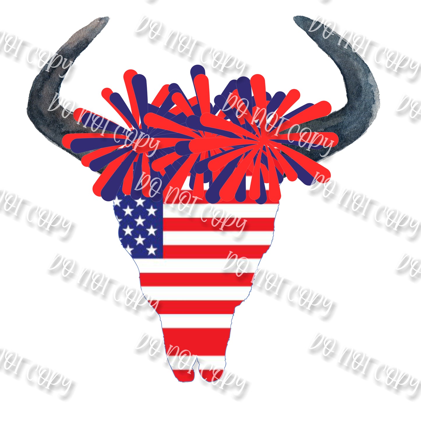 American Bull Skull #1 Sublimation