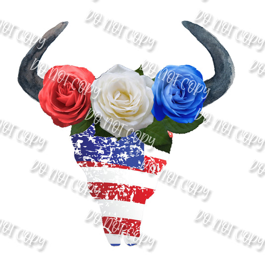 American Bull Skull #3 Sublimation