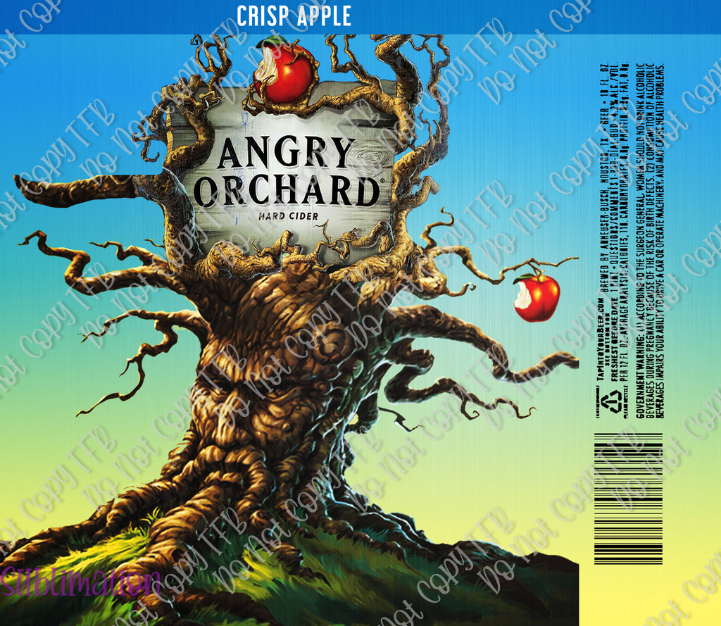 Angry Orchard Crisp Apple 20oz Skinny Straight Sublimation