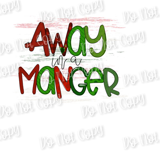 Away In A Manger Sublimation