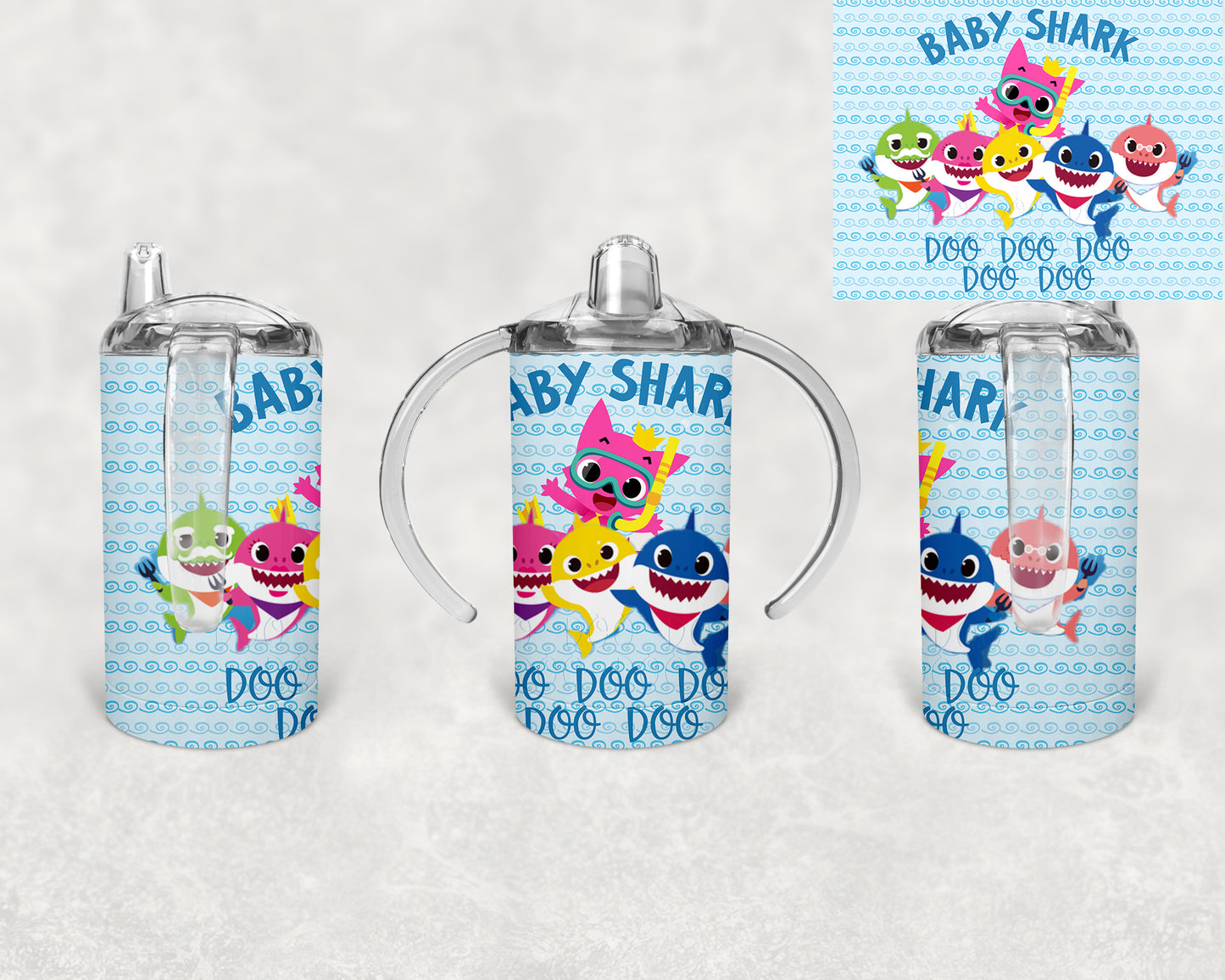 Baby Shark Tumbler Sublimation Prints