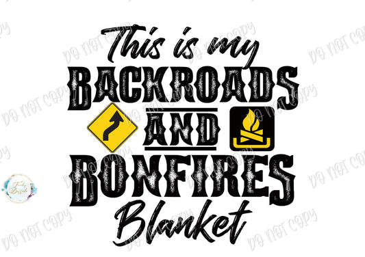 Backroads and Bonfires Blanket Sublimation