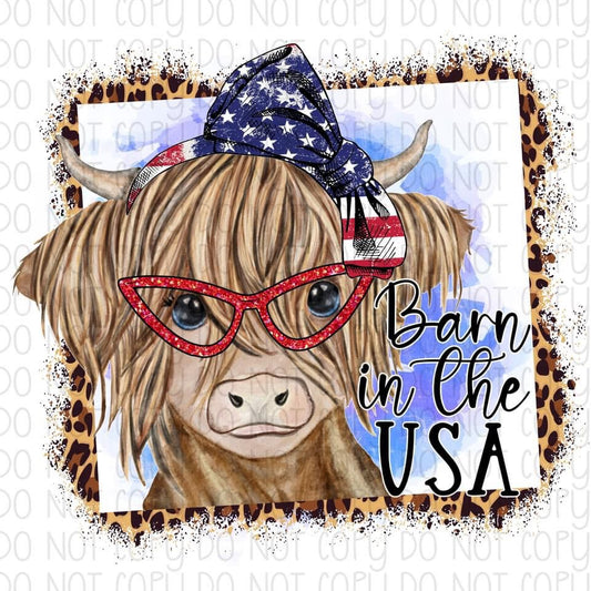 Barn in the USA Cow Sublimation
