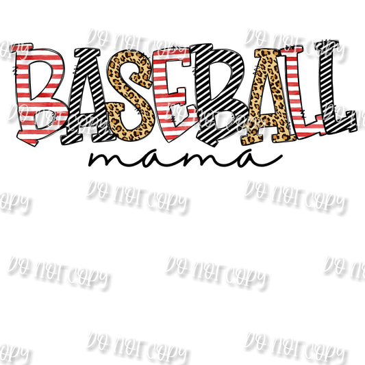 Baseball Mama Doodle Sublimation
