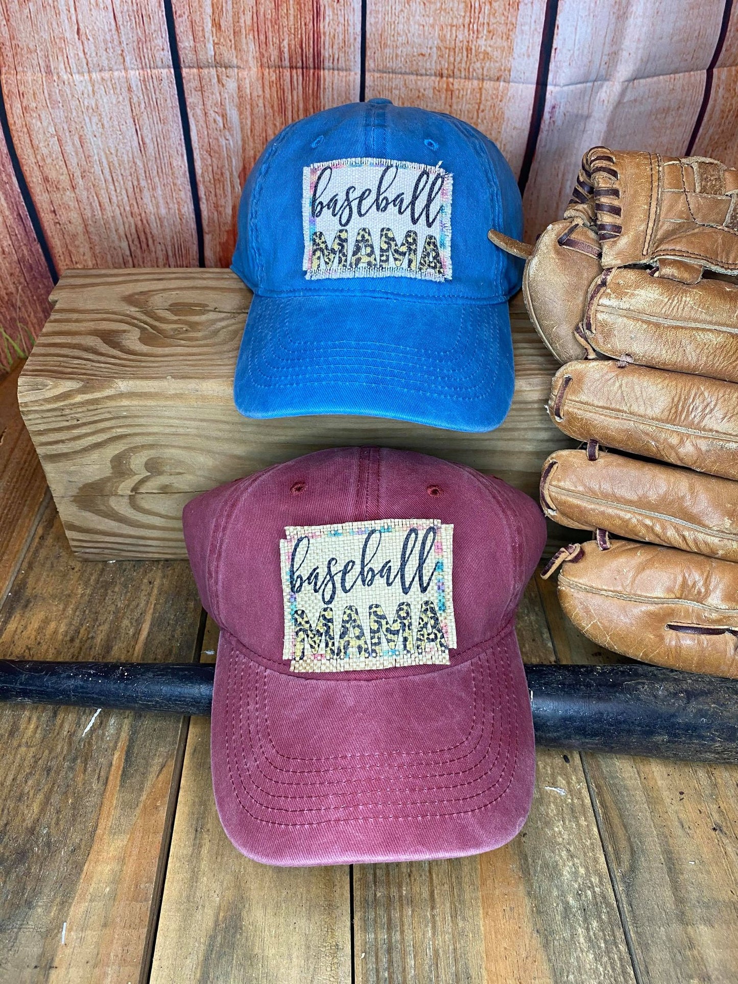 Baseball Mama Leopard Hat Patch
