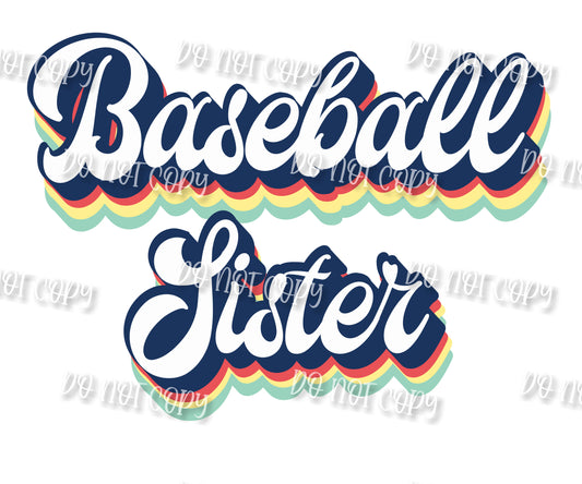Baseball Sister Retro Sublimation