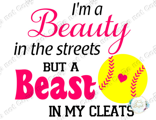 Beauty Streets Beast Cleats Softball Sublimation