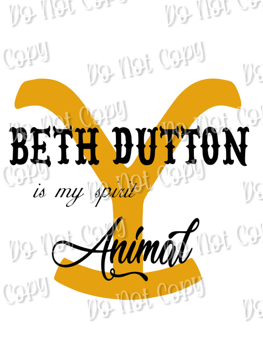 Beth Dutton Spirit Animal Sublimation