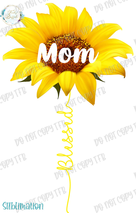 Blessed Mom Sunflower Sublimation