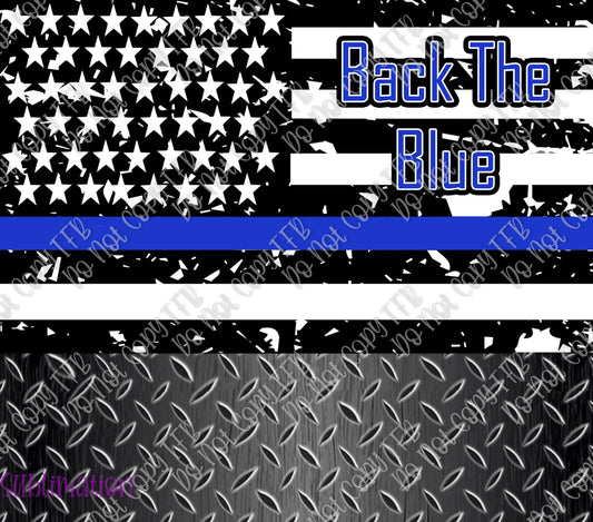 Thin Blue Line Tumbler Sublimation Prints