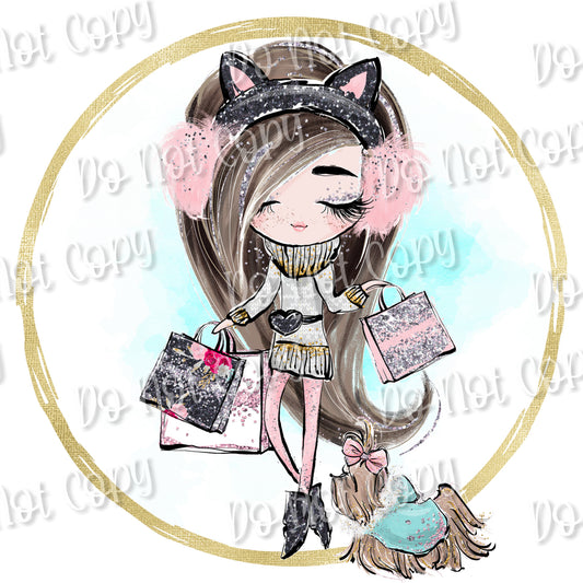 Winter Girl Brunette Sublimation