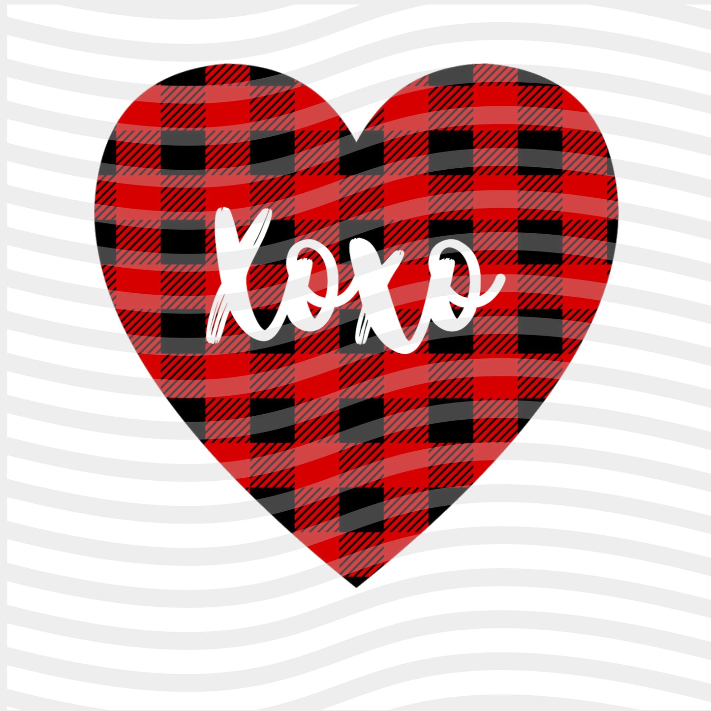 Buffalo Plaid Heart Sublimation