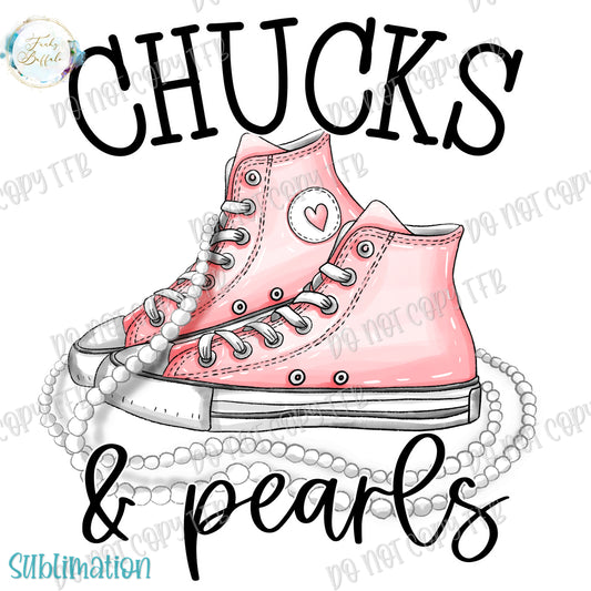 Chucks and Pearls Pink Sublimation