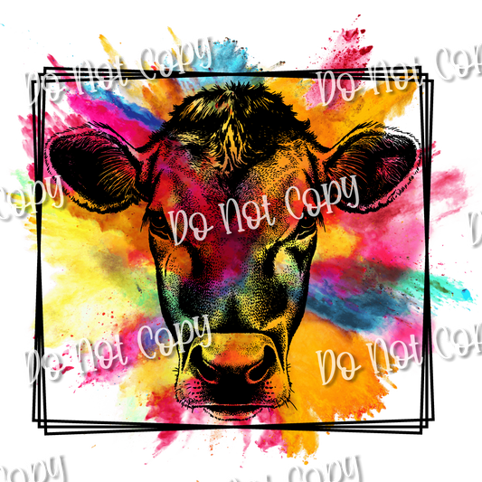 Colorful Cow Sublimation