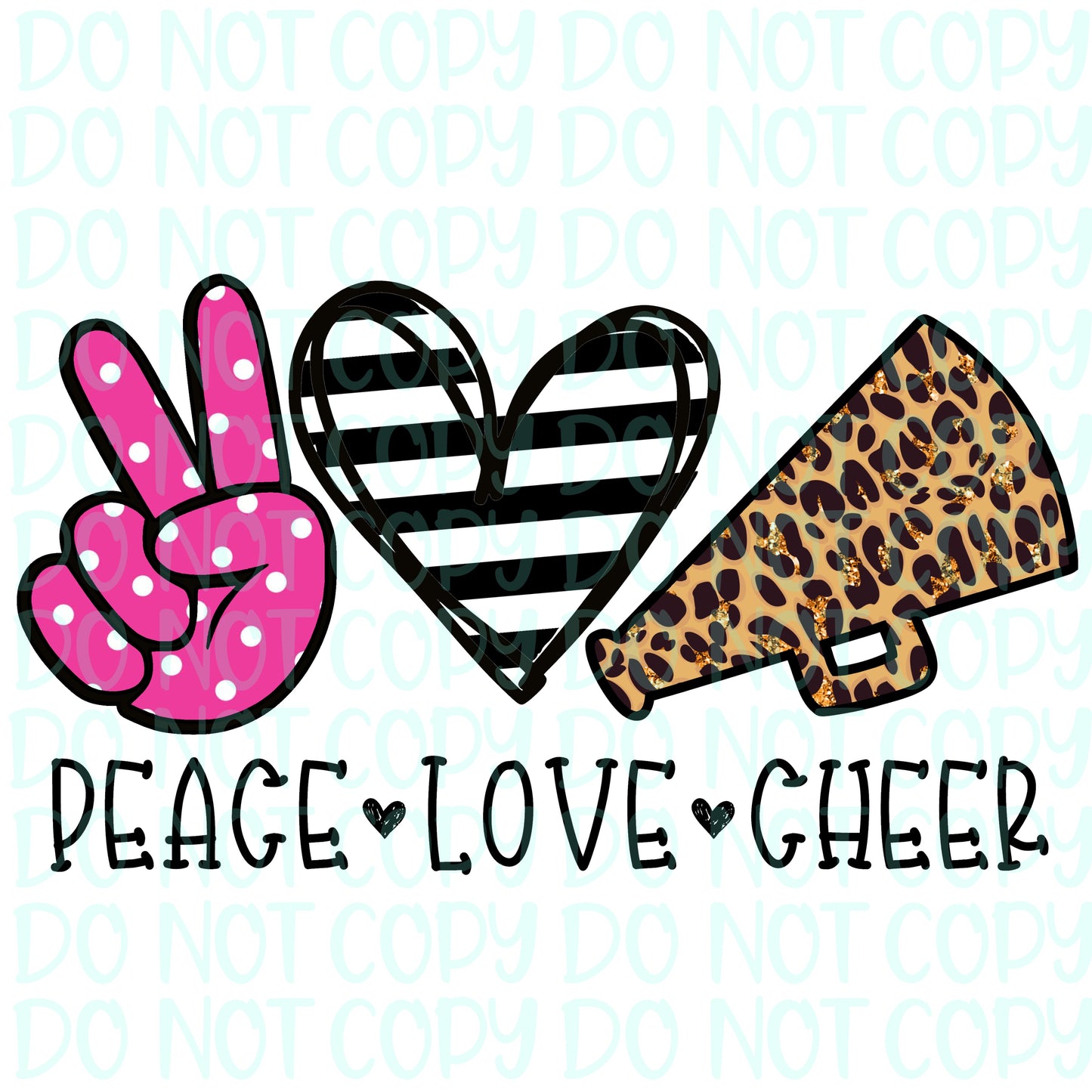 Peace Love Cheer Megaphone
