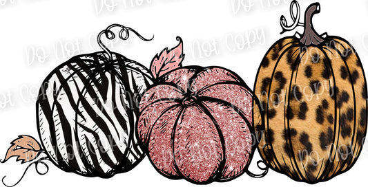 Cheetah Zebra Pumpkins
