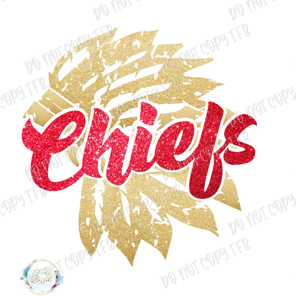 Chiefs Headdress Glitter Sublimation