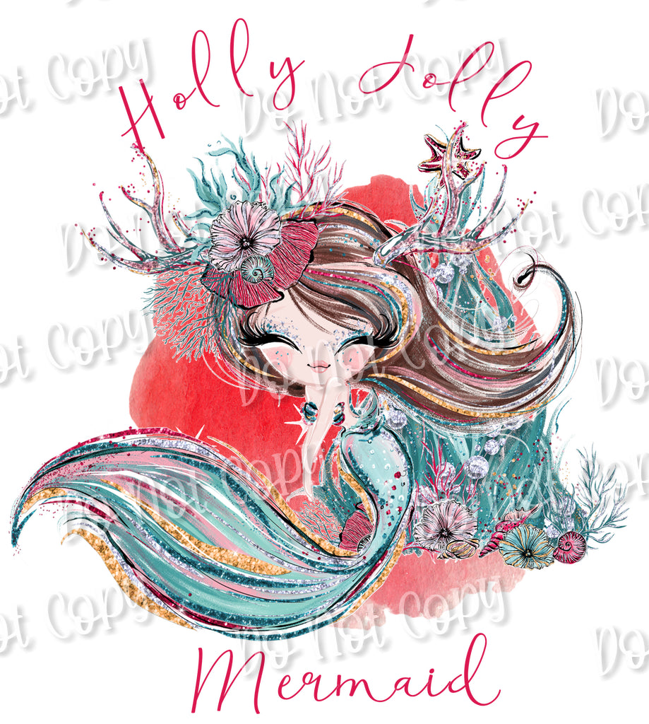 Christmas Mermaid Sublimation