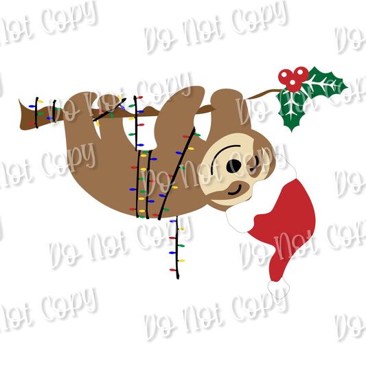 Christmas Sloth Sublimation