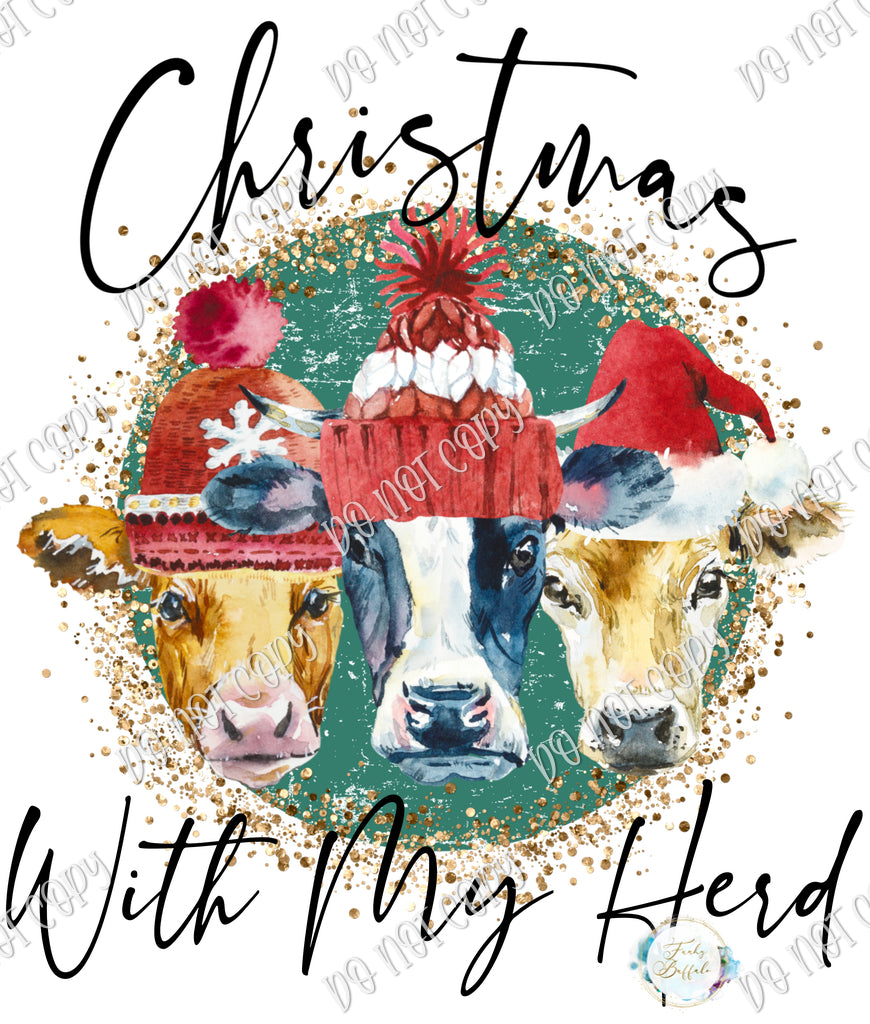 Christmas with my Herd Sublimation