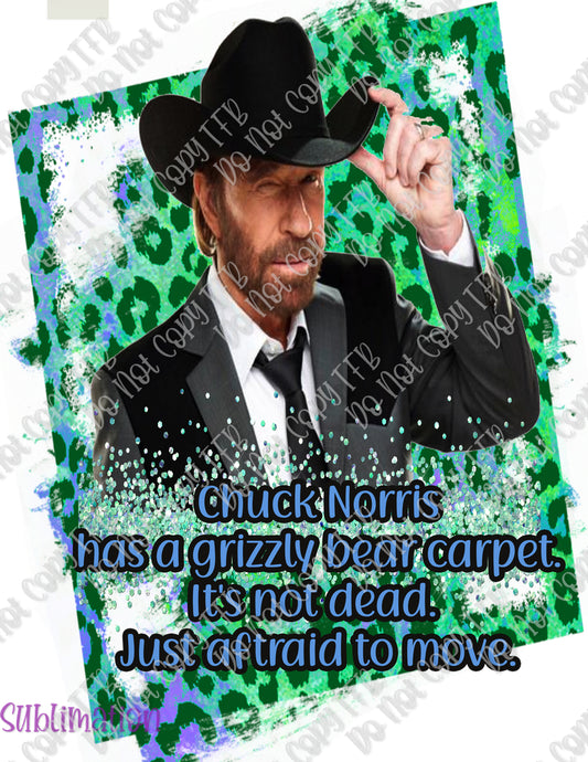 Chuck Norris Grizzly Bear Sublimation