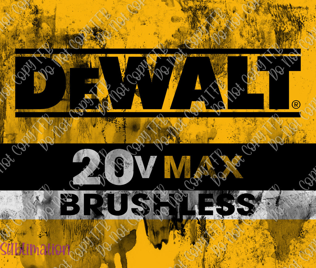 Dewalt Tumbler Sublimation Prints