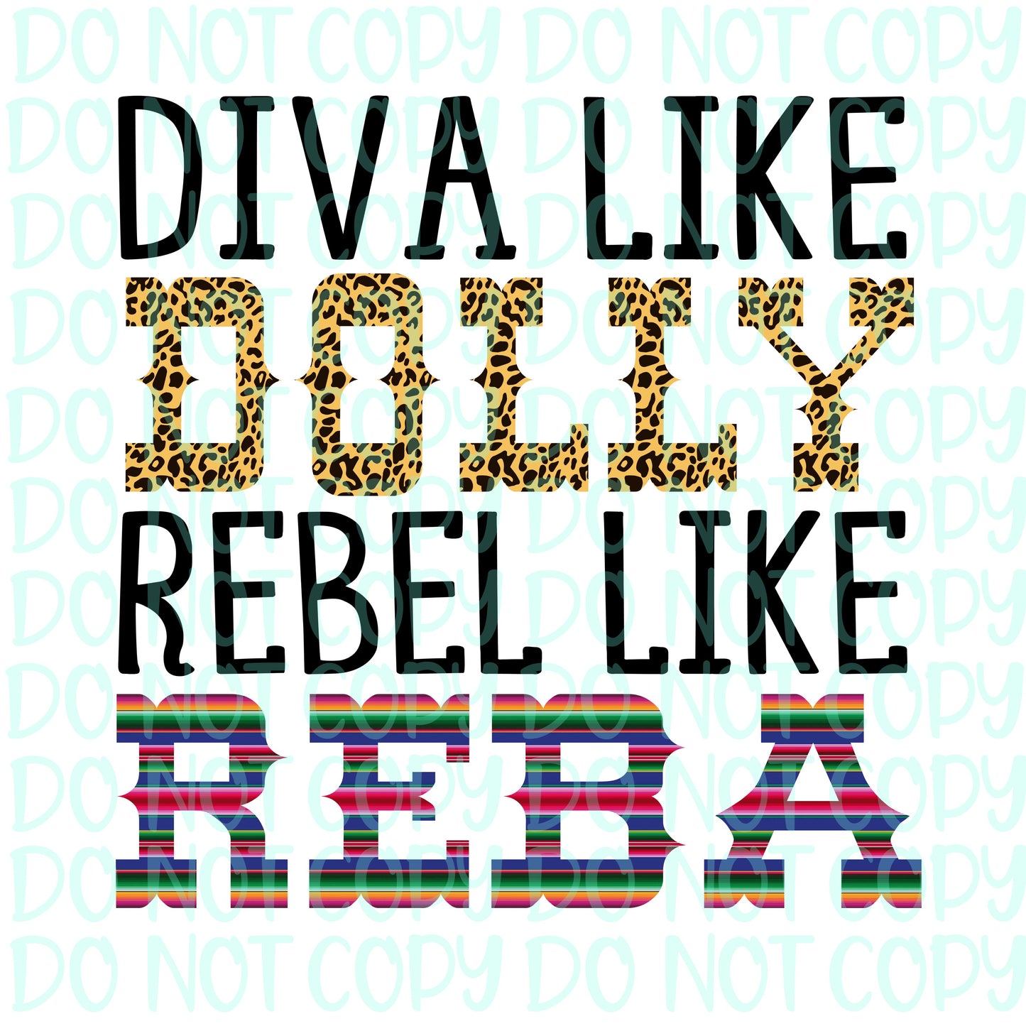 Diva Like Dolly Sublimation Print