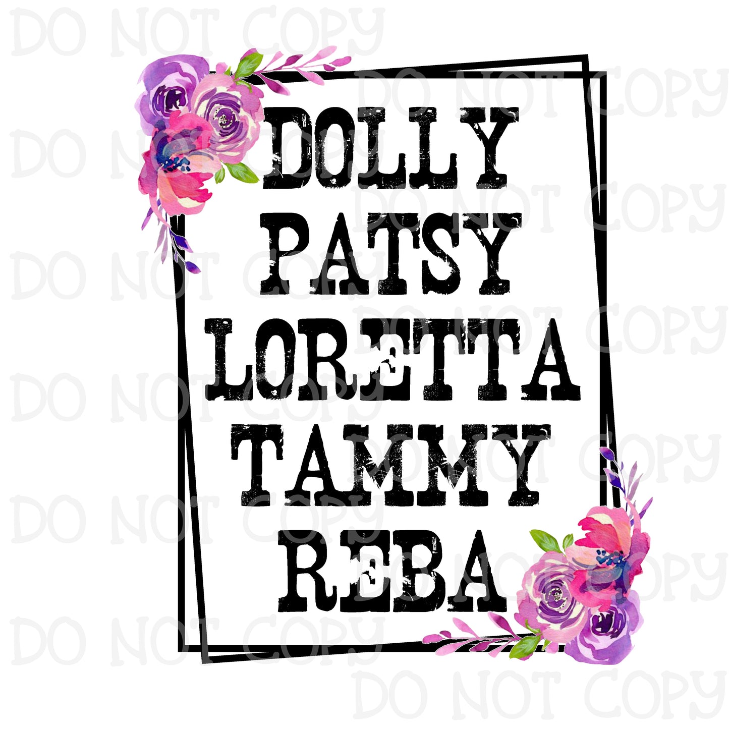 Dolly Patsy Loretta Sublimation Print